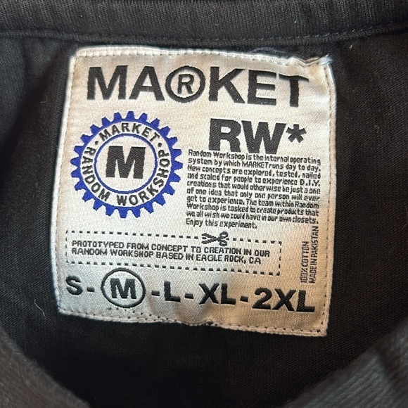 MARKET x The Rolling Stones Rework Short Sleeve T-shirt black unisex streetwear - Picture 5 of 5